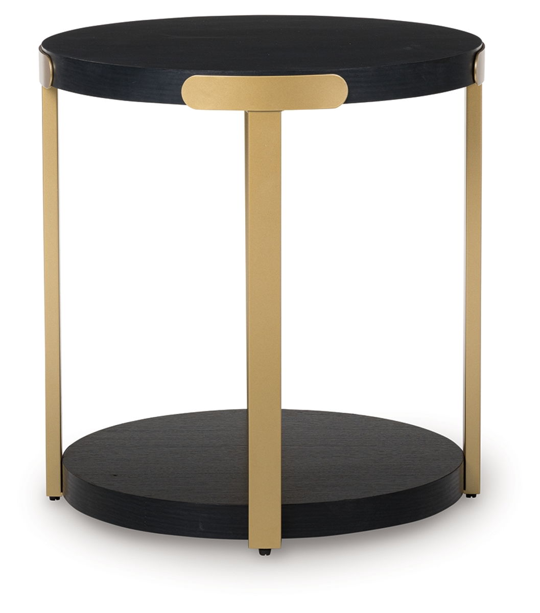 Shylore - Occasional Table Set (Set of 3) - Black / Brass Finish - Image 4