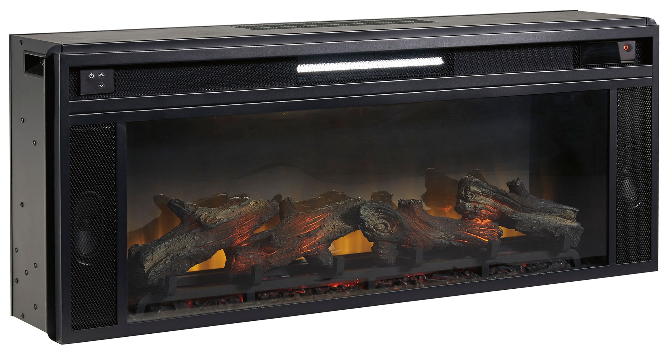 Entertainment Accessories - Fireplace Insert - Rectangular - Black - Image 3