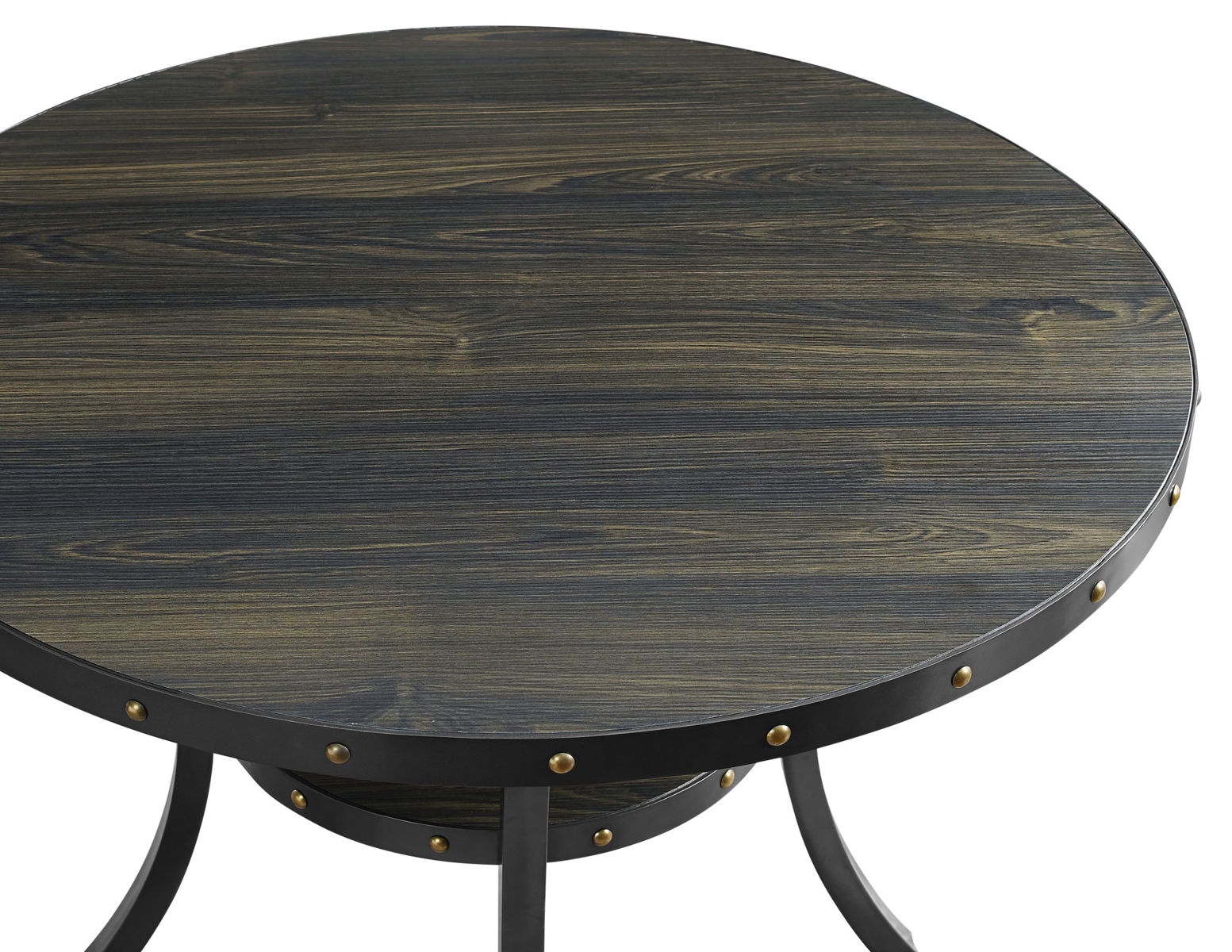 Crispin - Round Dining Table - Smoke - Wood - Image 3