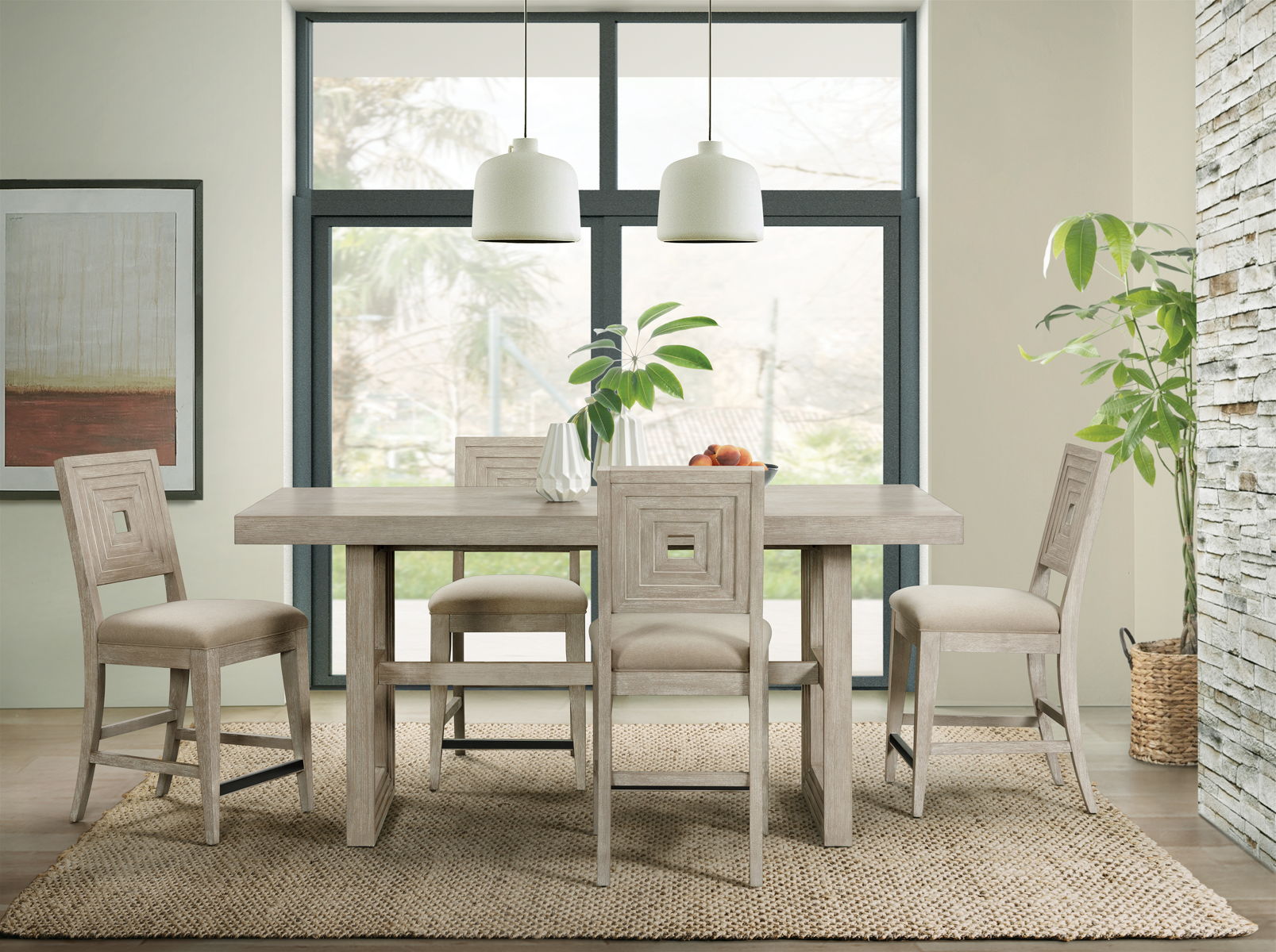 Cascade - Upholstered Wooden Back Counter Stool (Set of 2) - Dovetail - Image 4