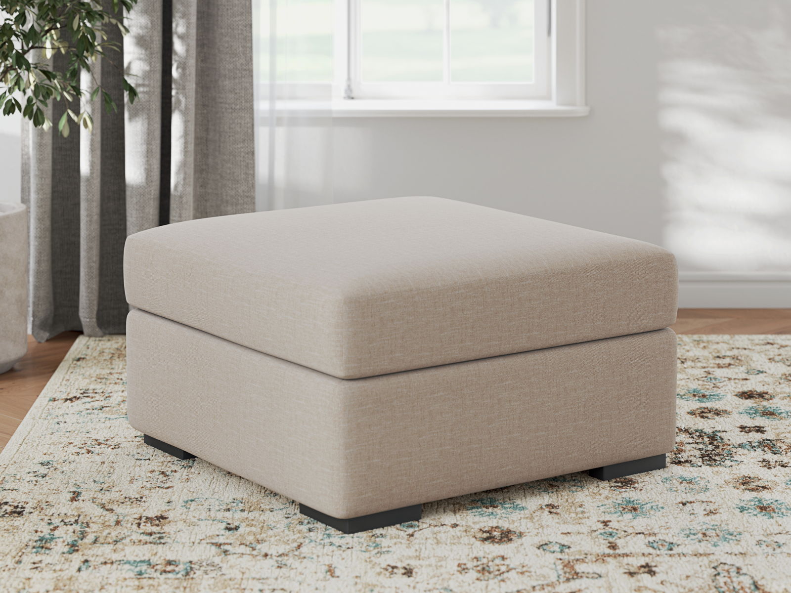 LadyMae - Oversized Accent Ottoman - Twill - Image 4