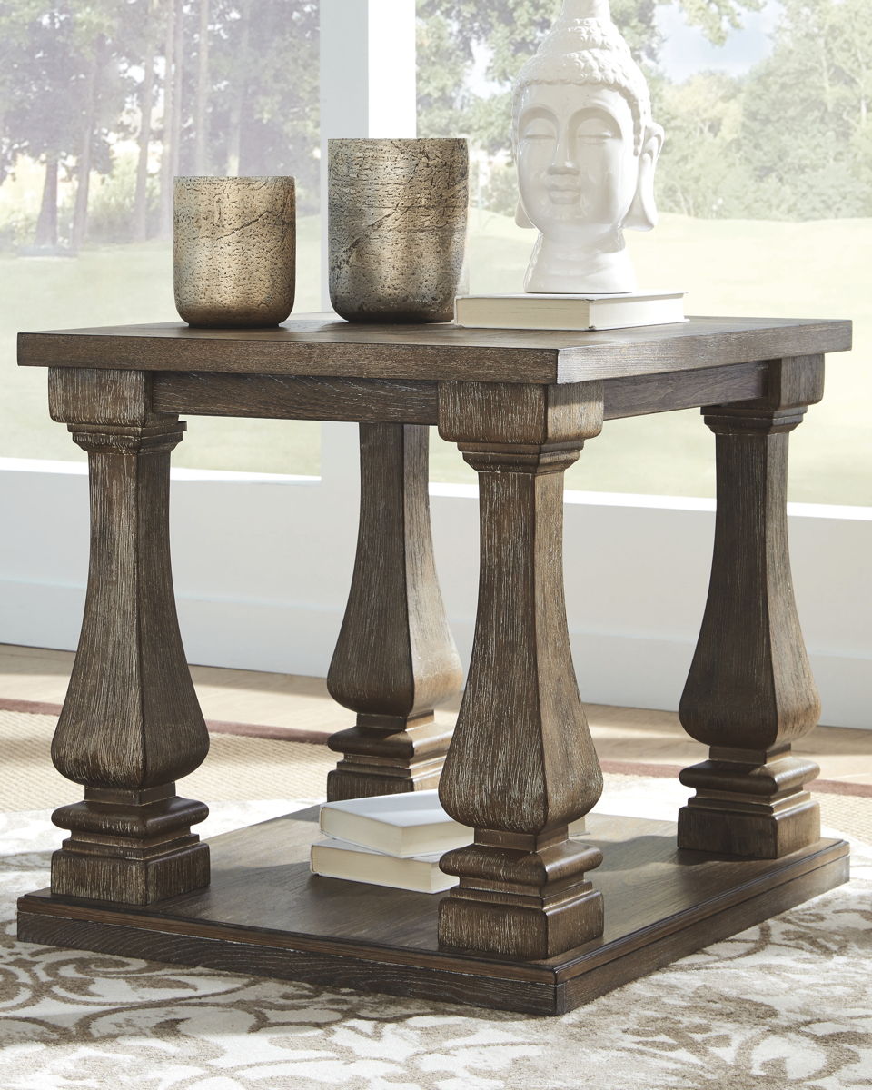 Johnelle - Rectangular End Table - Gray - Image 5
