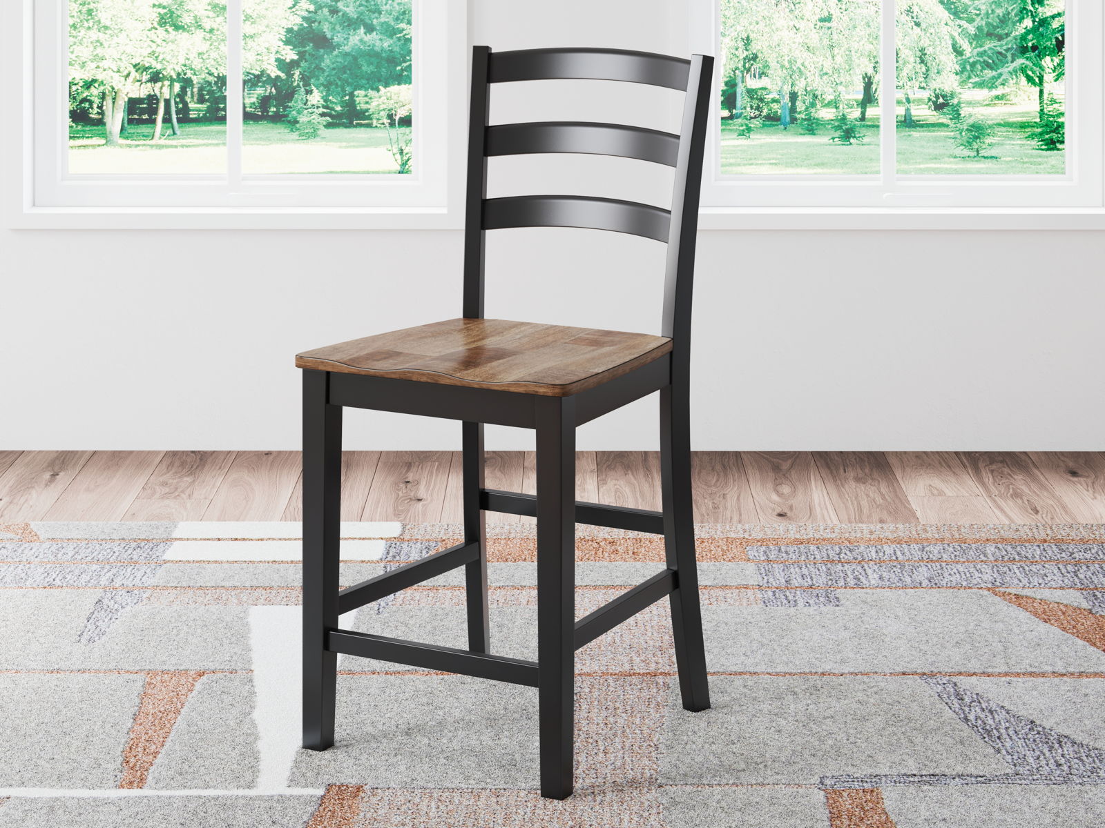 Wildenauer - Barstool (Set of 2) - Brown / Black - Image 3