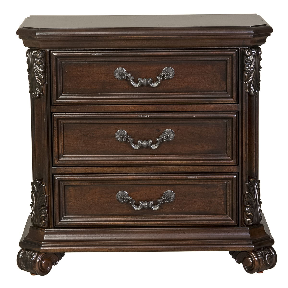 Messina Estates - 3 Drawer Nightstand - Cognac