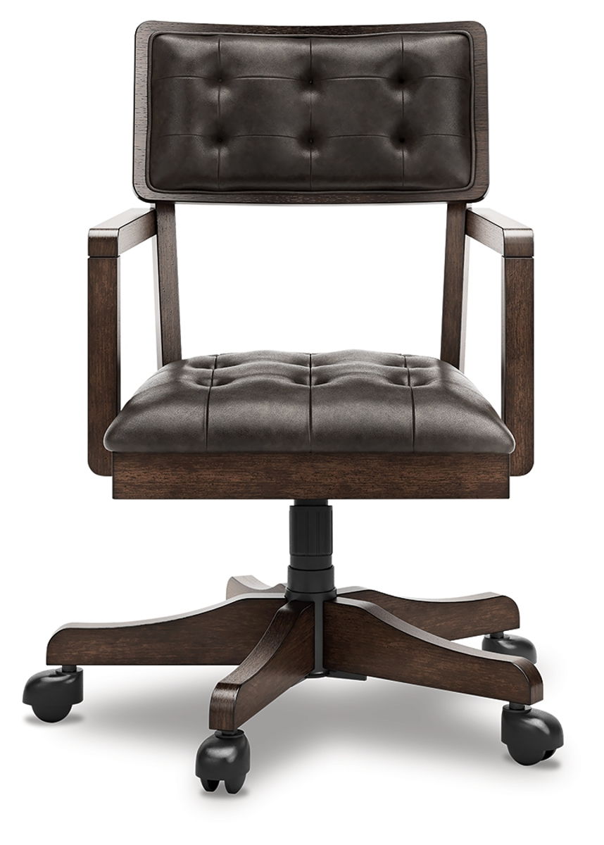 Breckington - Home Office Desk Chair - Dark Brown - Image 8