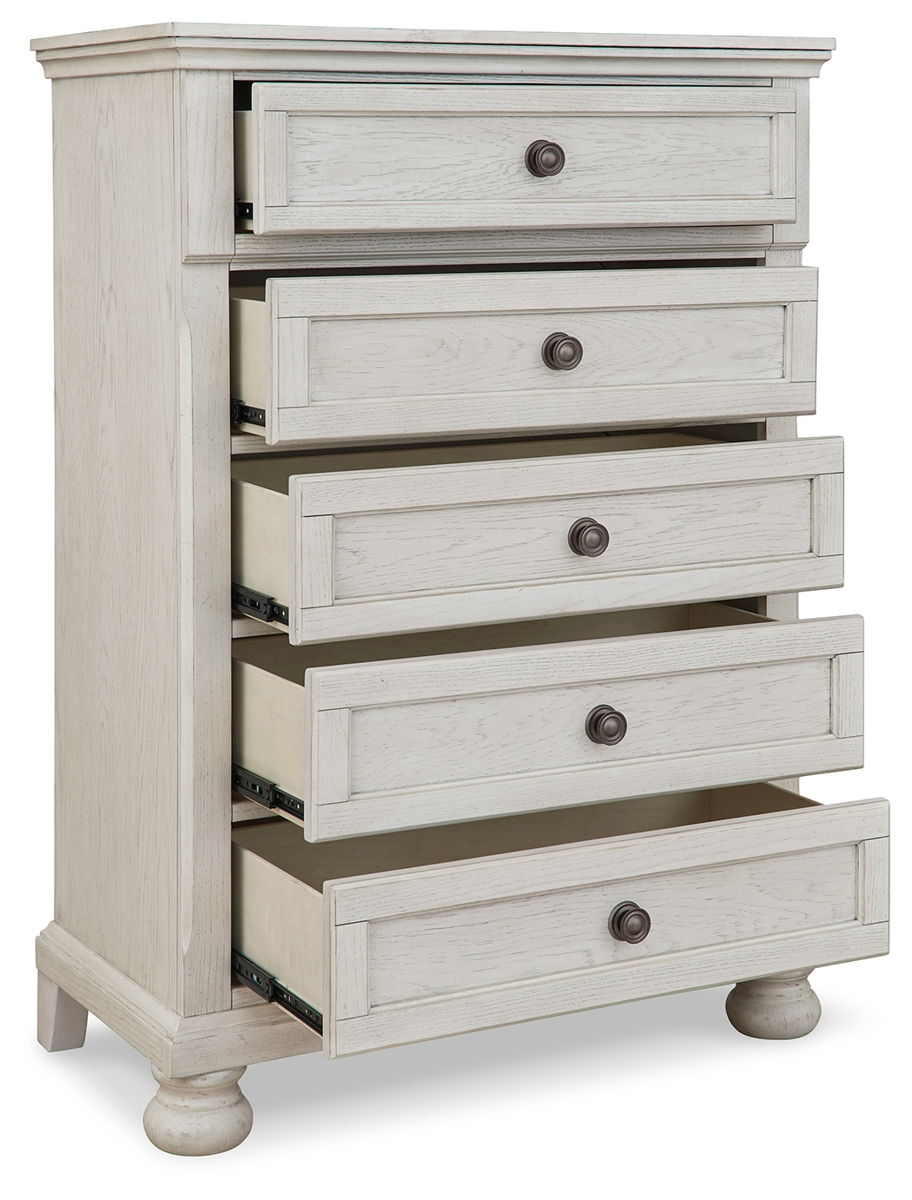 Robbinsdale - Five Drawer Chest - Youth - Antique White - Image 6