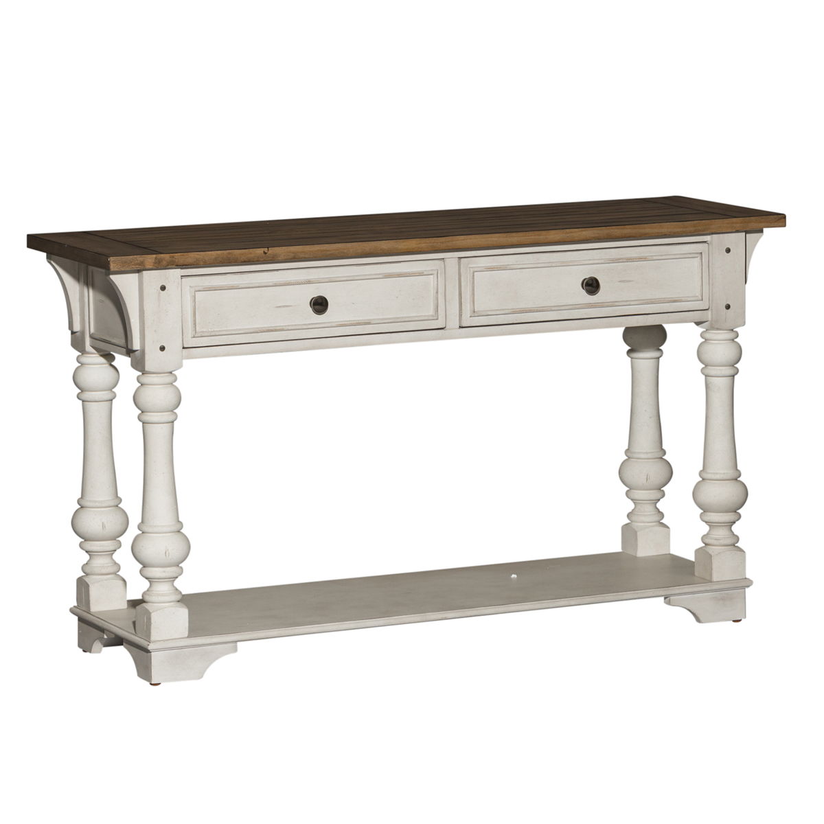 Morgan Creek - Sofa Table - Antique White / Wirebrushed Tobacco Accents - Image 3