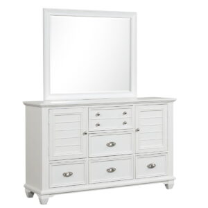 Jamestown - Dresser & Mirror - White