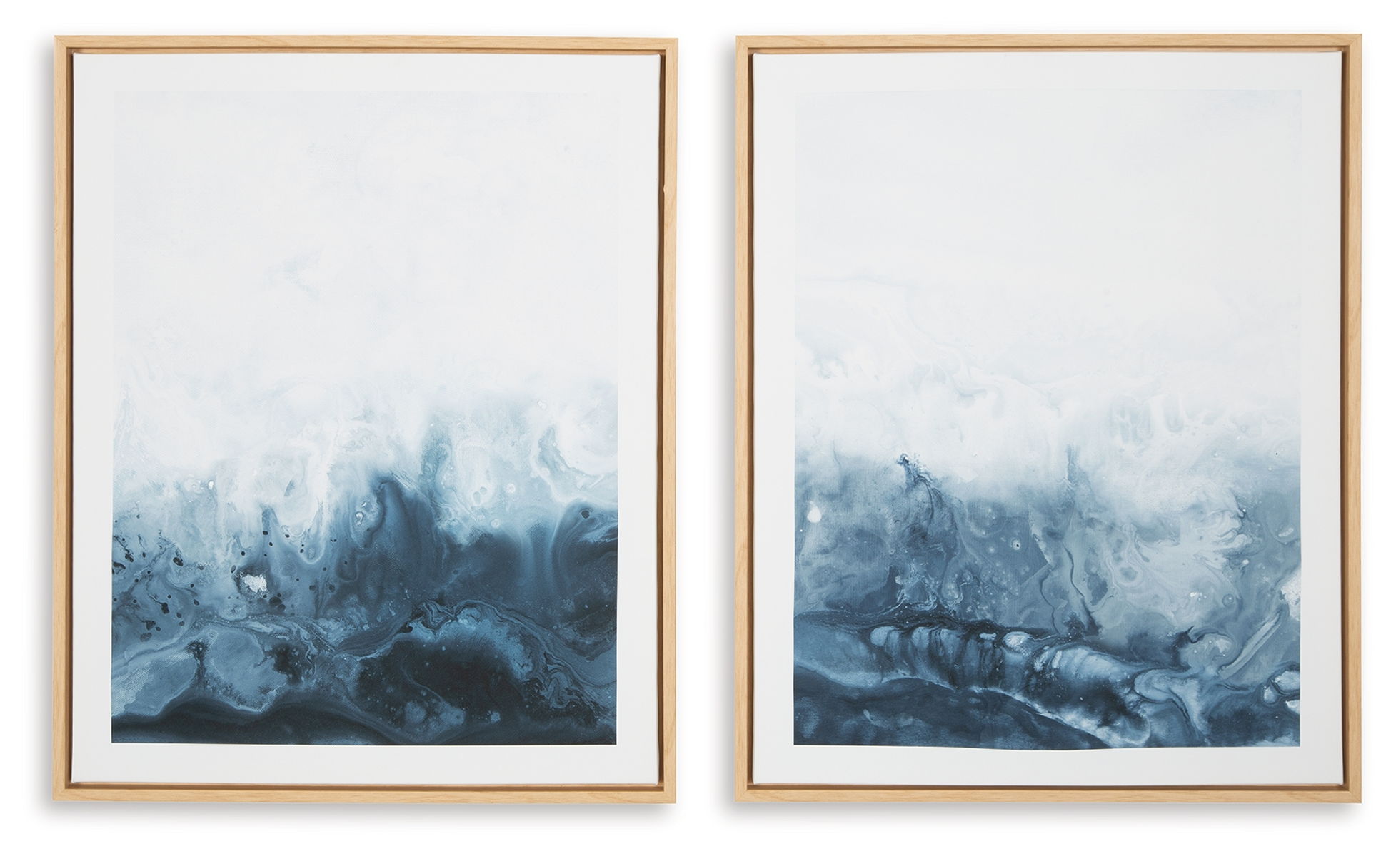 Holport - Wall Art Set (Set of 2) - Blue / White - Image 4