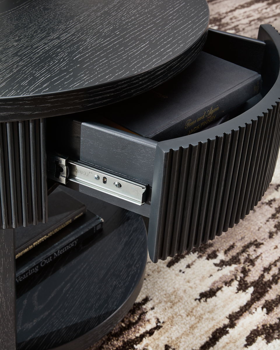 Marstream - Round End Table - Black - Image 3