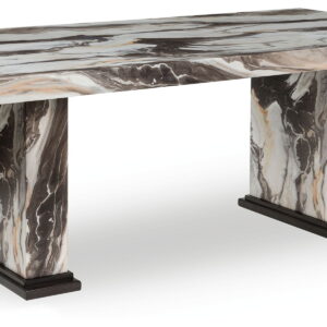 Jeshina - Dining Table - Dark Brown / Beige