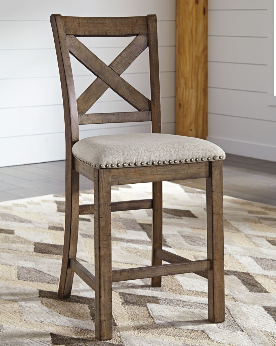 Moriville - Upholstered Barstool (Set of 2) - Beige - Image 9