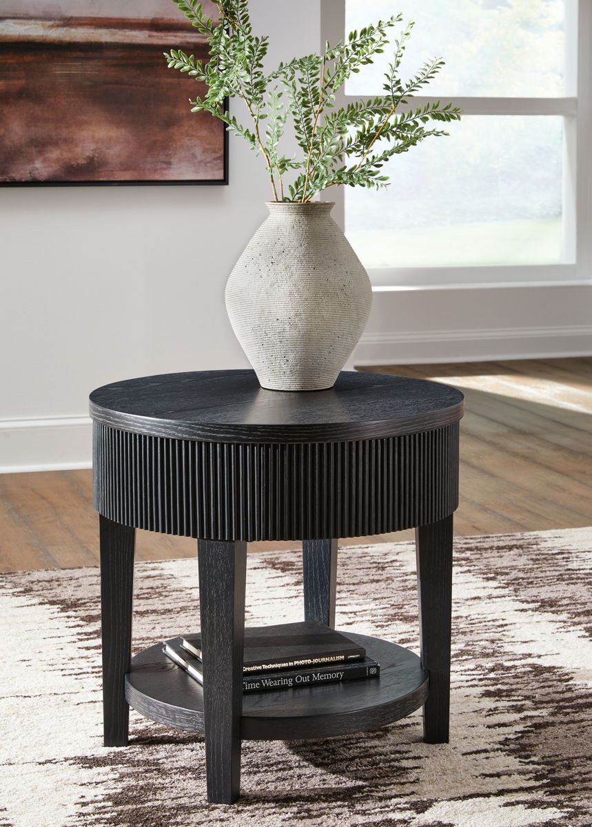 Marstream - Round End Table - Black - Image 5