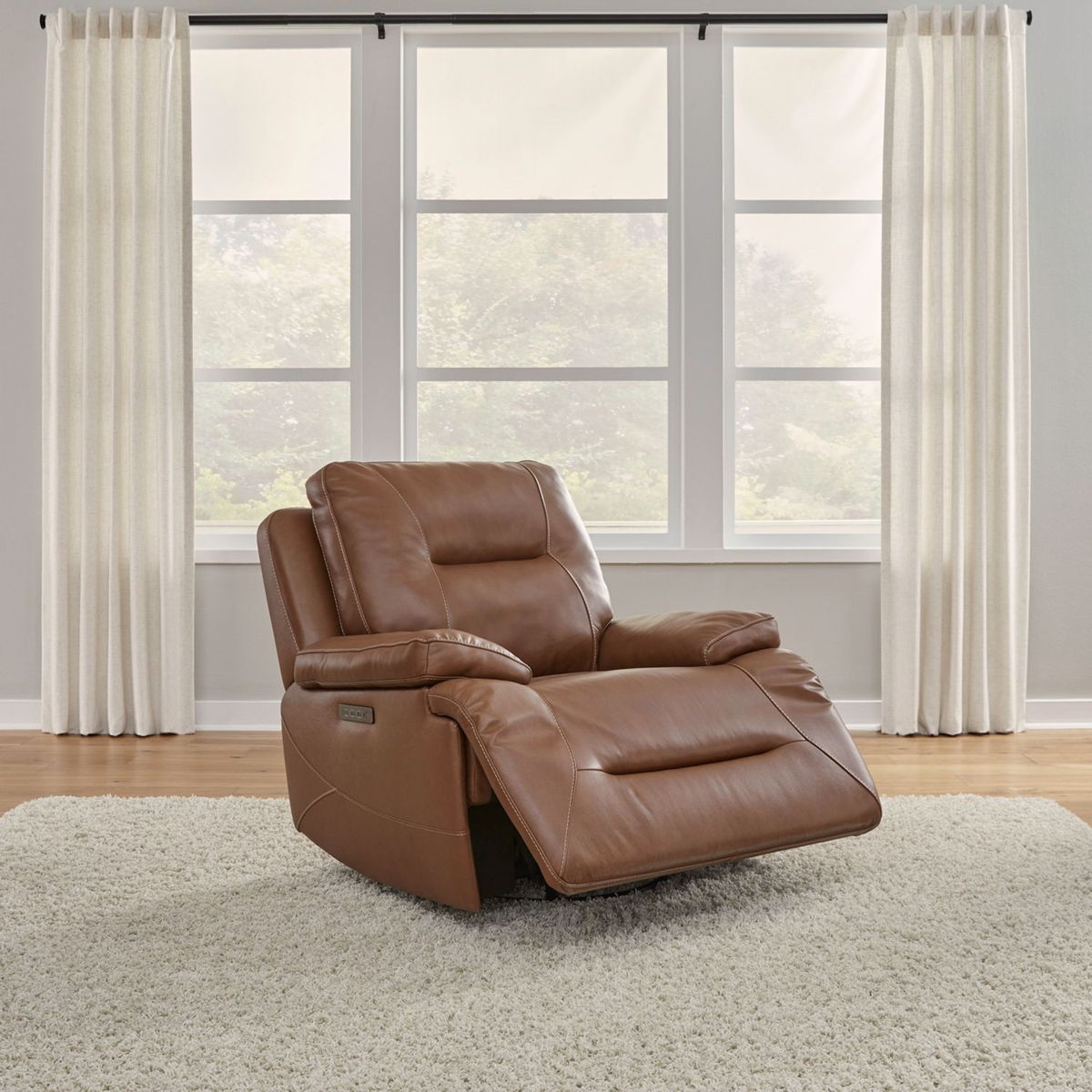 Cameron - Swivel Glider Recliner P3 - Dakota Saddle - Image 3