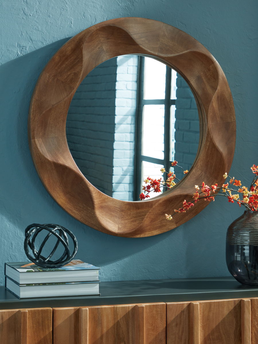 Aajon - Accent Mirror - Brown - Image 6
