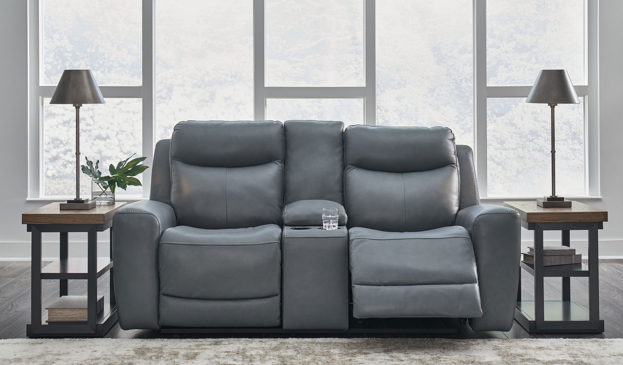 Mindanao - Power Reclining Loveseat With Console /Adj Hdrst - Image 2
