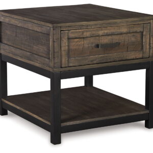Johurst - Rectangular End Table - Grayish Brown