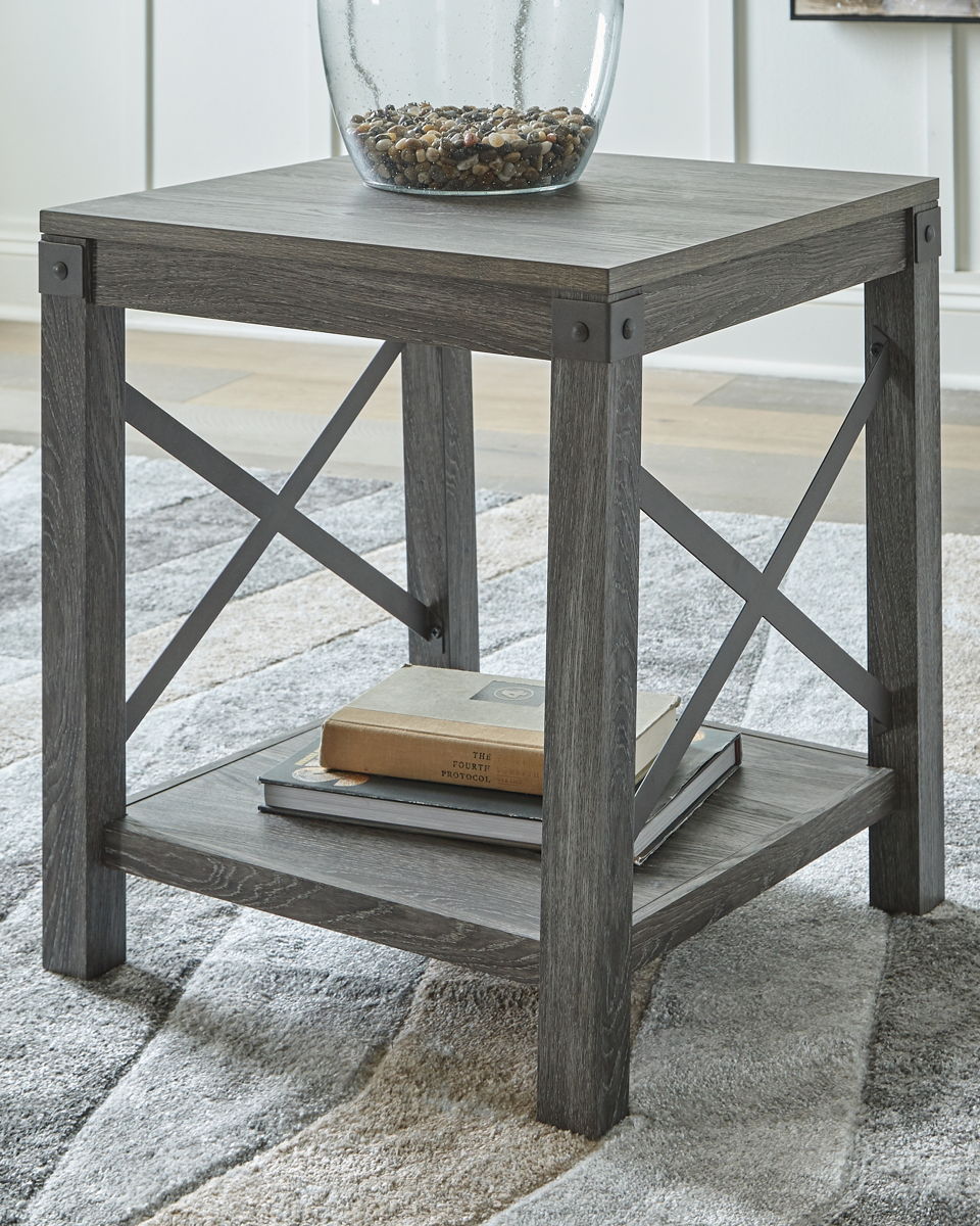 Freedan - Square End Table - Grayish Brown - Image 2