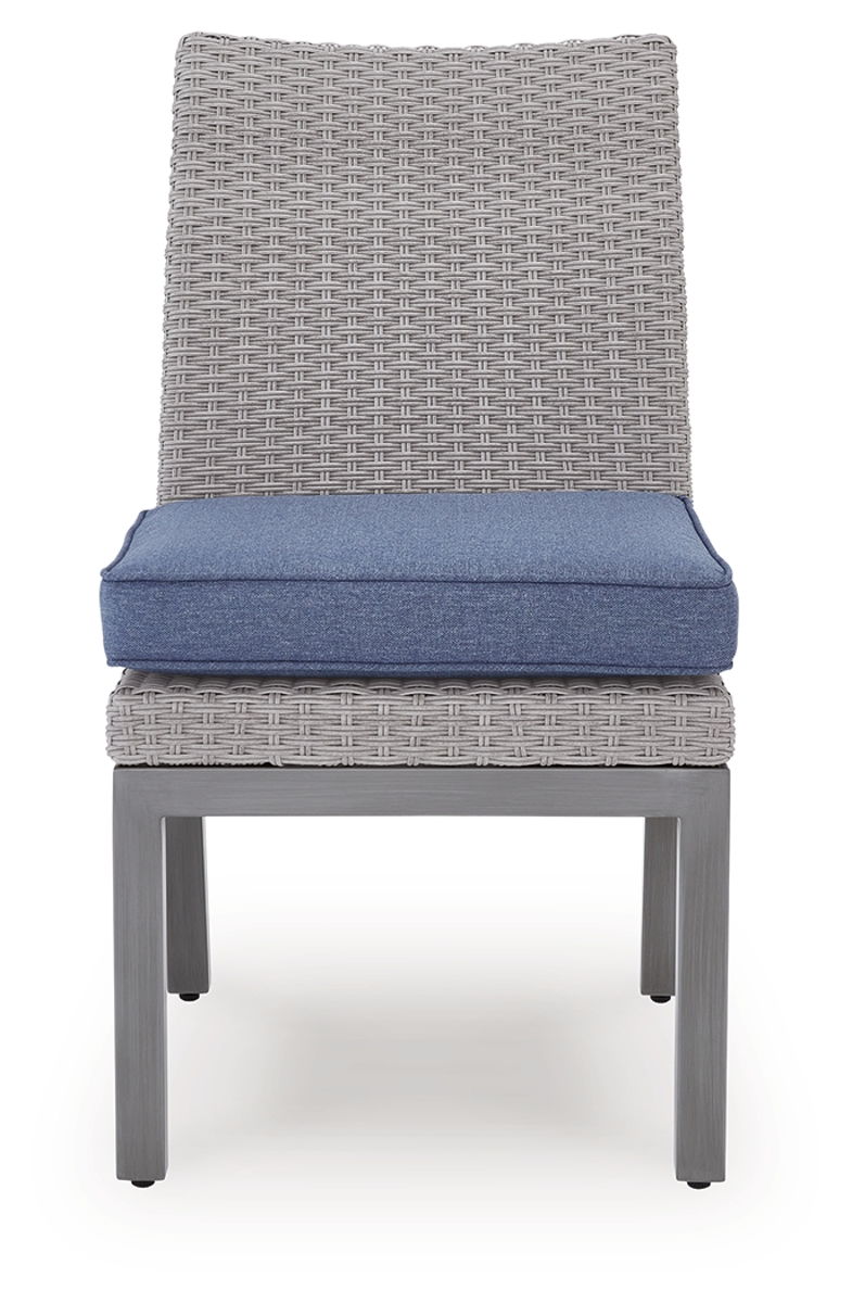 Half Moon Beach - Side Chair With Cushion (Set of 2) - Blue / Gray - Image 2