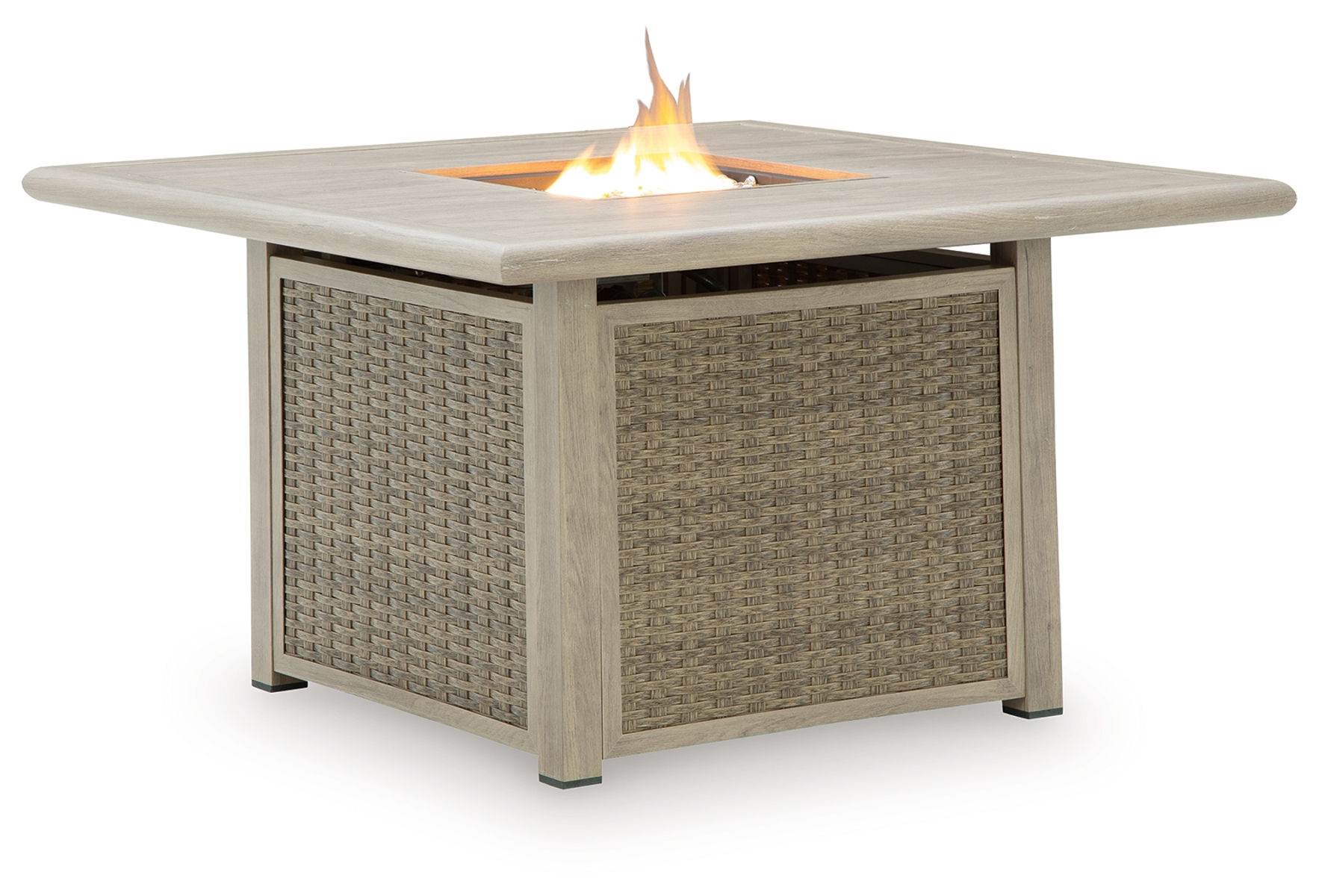 Cliff Trails - Square Fire Pit Table - Beige - Image 8