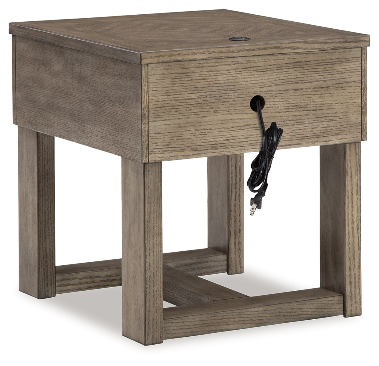 Loyaska - Rectangular End Table - Grayish Brown - Image 6
