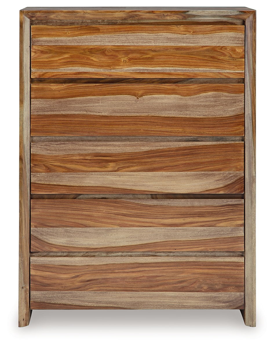 Dressonni - Five Drawer Chest - Brown - Image 4