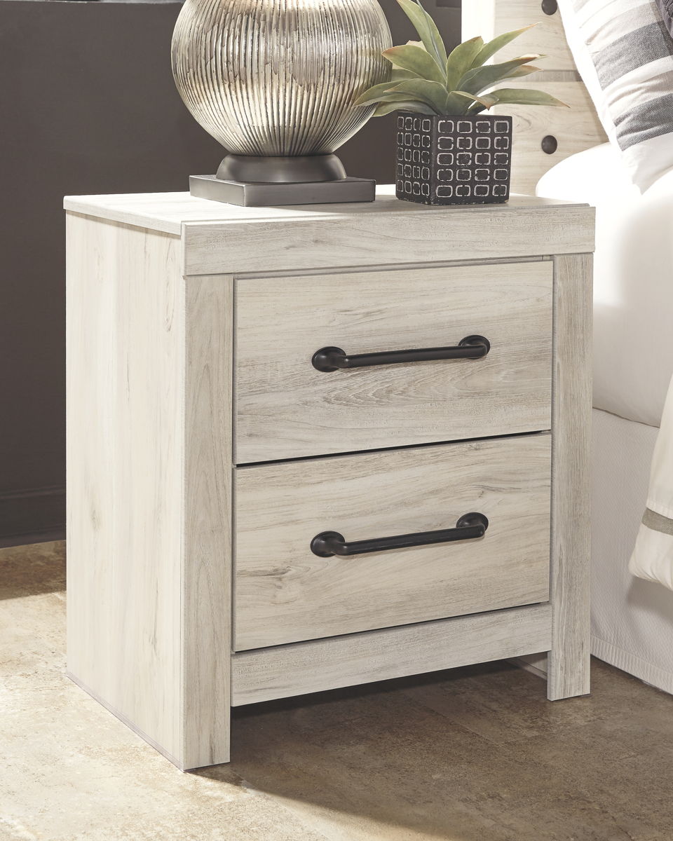 Cambeck - Two Drawer Night Stand - Whitewash - Image 3