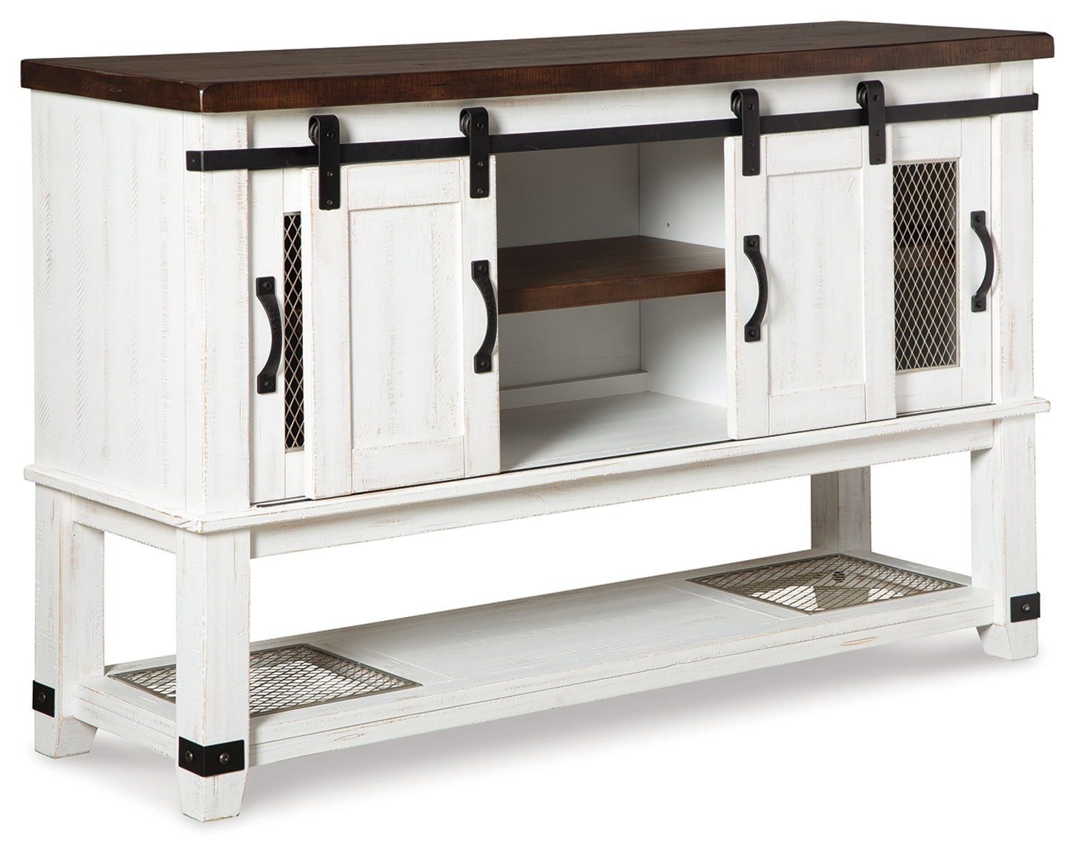 Valebeck - Dining Room Server - White / Brown - Image 8