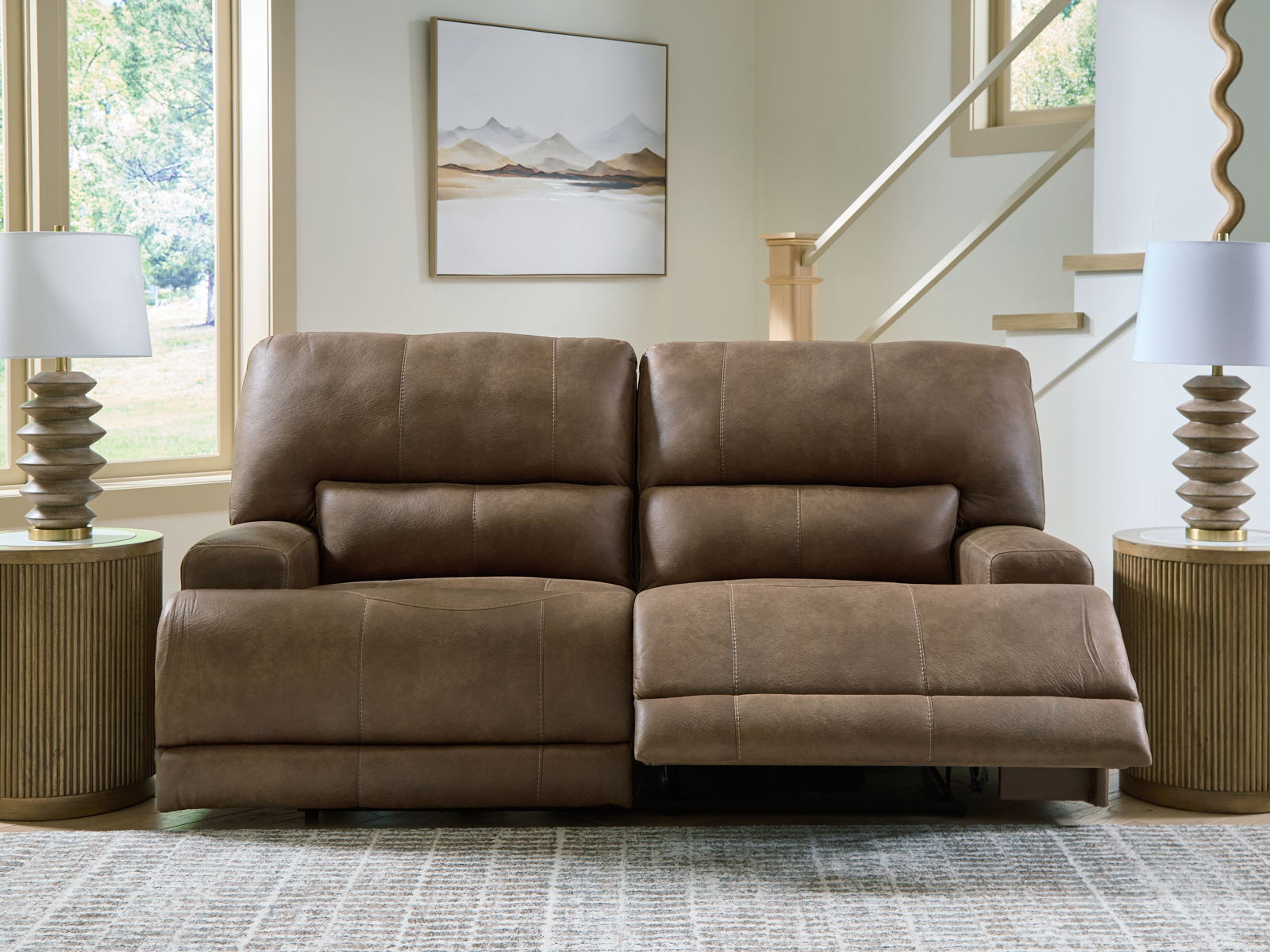 Beckley Place - 2 Seat Power Reclining Sofa With Adjustable Headrest - Earth - Image 8