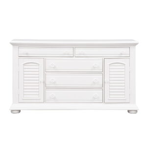 Summer House - 2 Door 5 Drawer Dresser - Oyster White