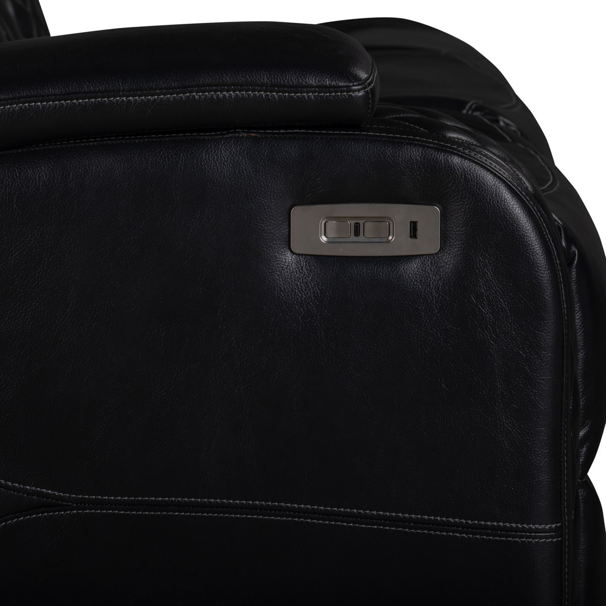 Orion II - LAF Sofa With Power Headrest & Footrest - Black - Image 9