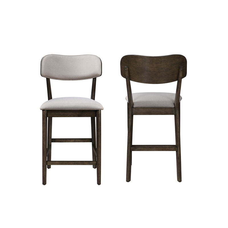 Rex - Open Back Counter Chair (Set of 2) - Brown - Image 4