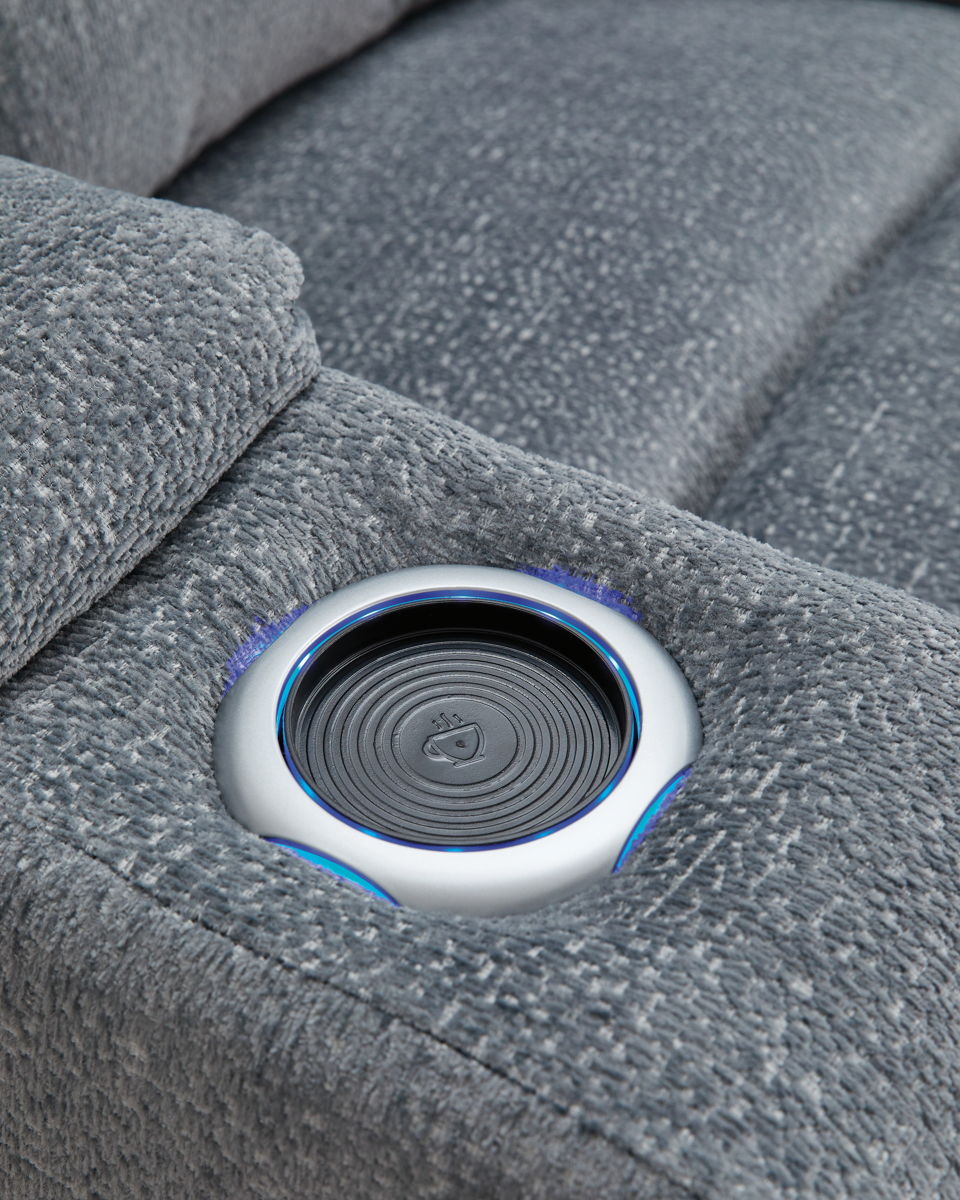 Studio Cave - Power Reclining Sofa - Steel - Image 11