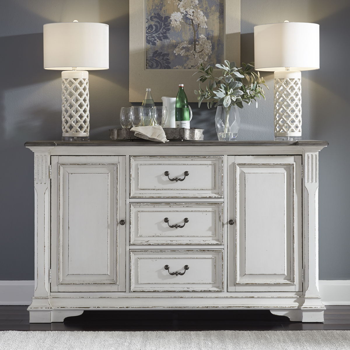 Abbey Park - Buffet - Antique White - Image 2