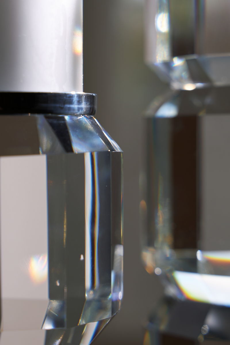 Brentley - Candle Holder Set (Set of 2) - Clear / Silver Finish - Image 2