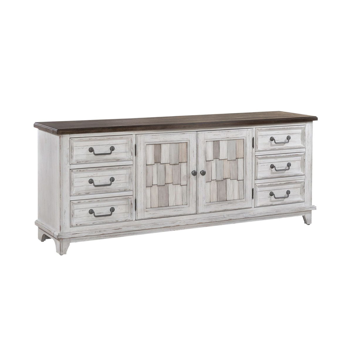 River Place - 75" Entertainment Console - White - Image 4