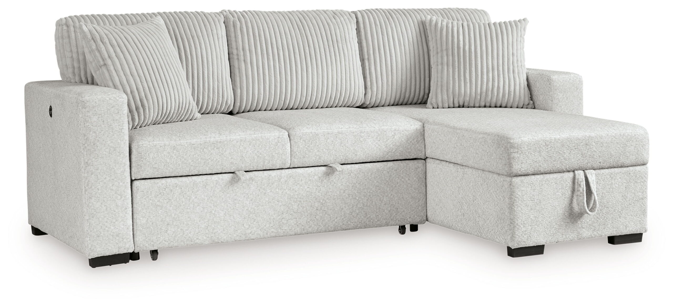 Wohlen - 2-Piece Sectional With Pop Up Sleeper And LAF Corner Chaise - Alloy - Image 7