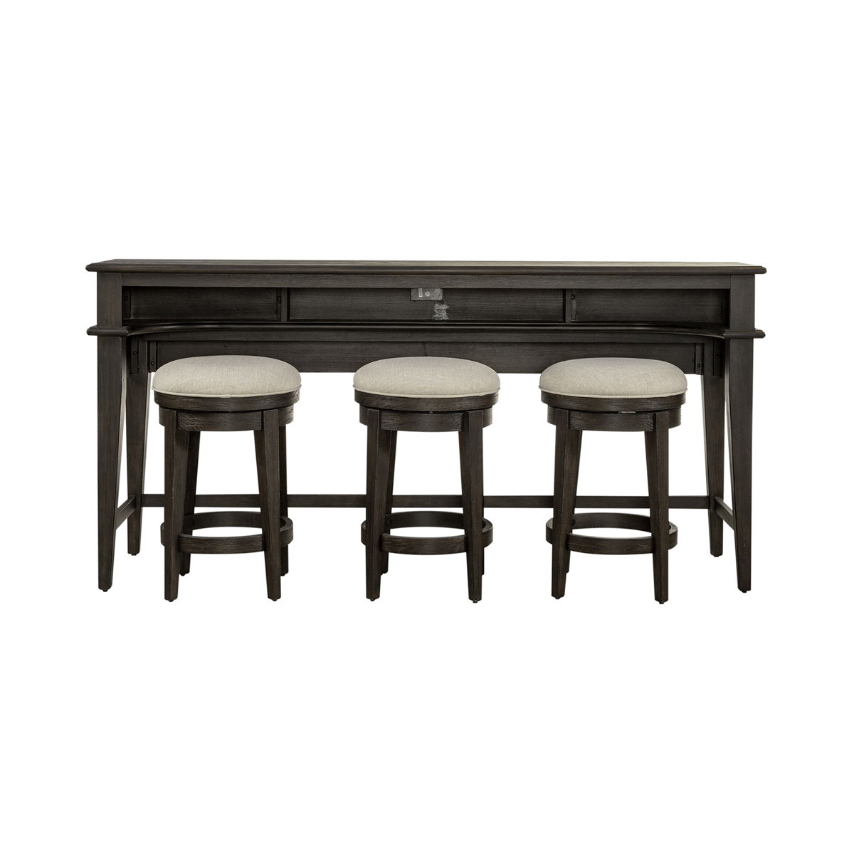 Mill Creek - 4 Piece Console Set (Bar Console & 3 Stools) - Peppercorn - Image 6