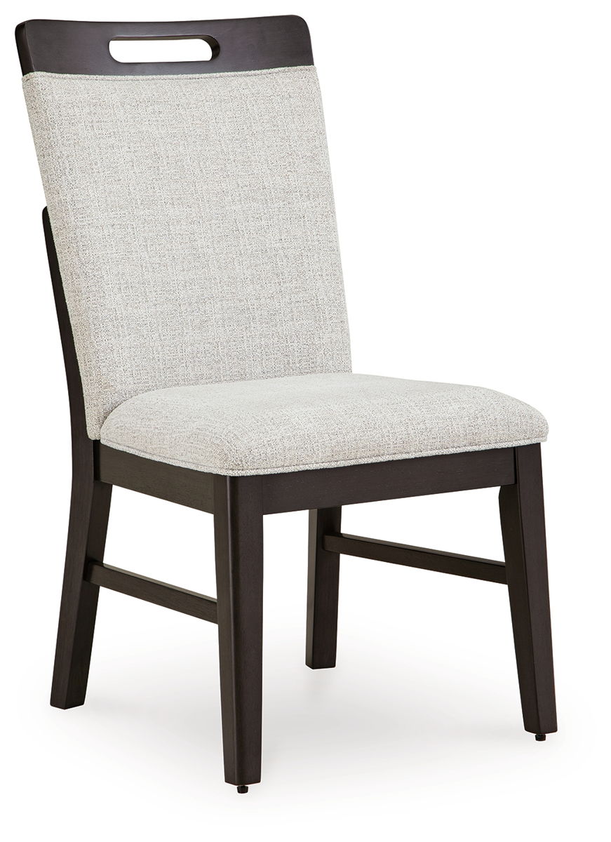 Neymorton - Dining Upholstered Side Chair (Set of 2) - Light Gray / Brown - Image 6