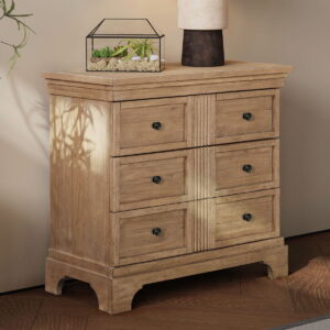 Haven Hills - Bedside Chest With Charging Station - Camel Beige