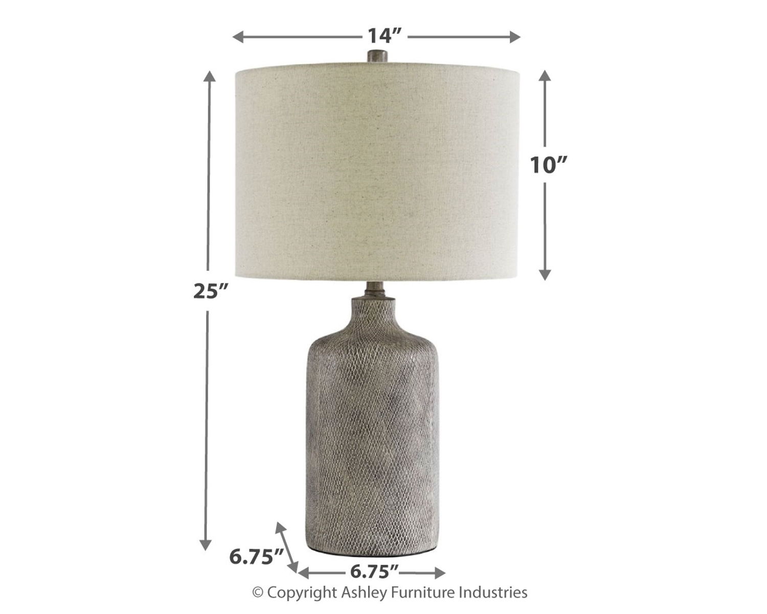 Linus - Ceramic Table Lamp - Antique Black - Image 4