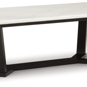 Fostead - Rectangular Cocktail Table - White / Espresso