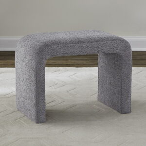 Cascade Falls - Upholstered Accent Stool - Gray