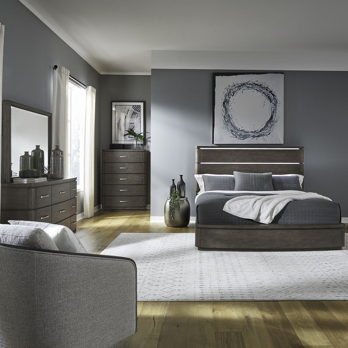 Cascade Falls - 5 Drawer Chest - Satin Espresso - Image 4