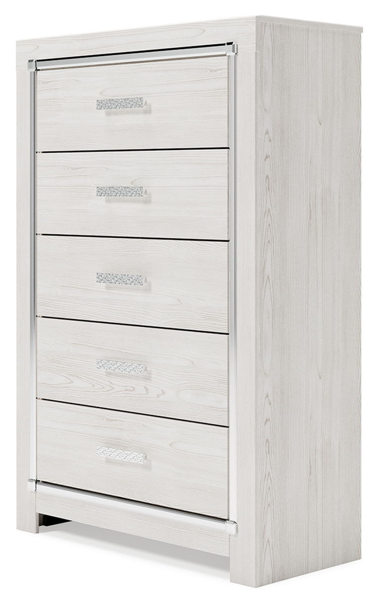 Altyra - Five Drawer Chest - White - Image 7