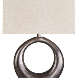 Saria - Metal Table Lamp - Antique Silver Finish