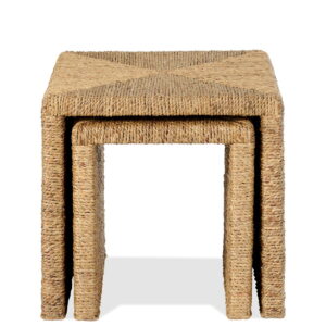 Rosalie - Woven Nesting Tables - Light Brown