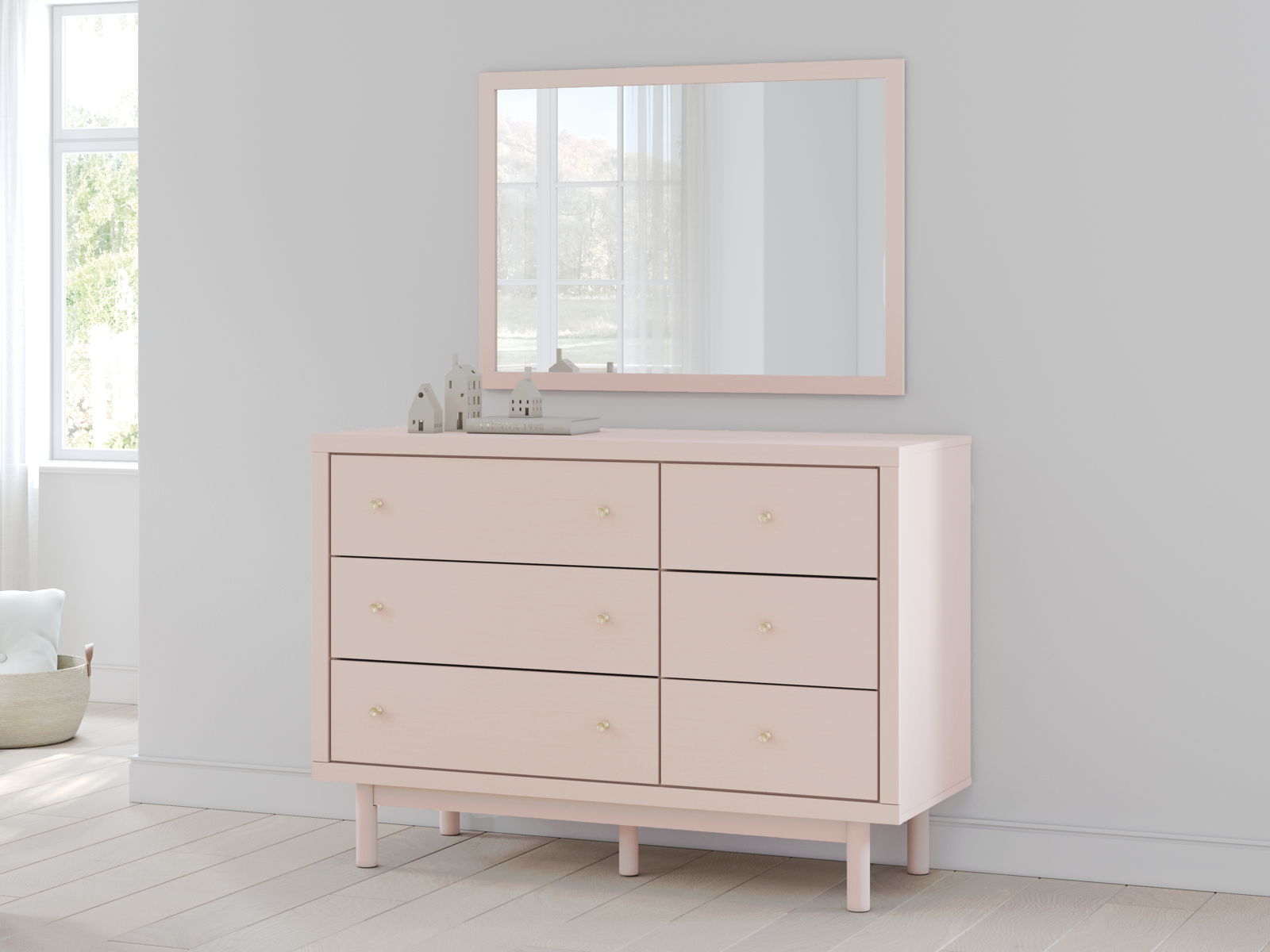 Wistenpine - Dresser And Mirror - Blush - Image 9
