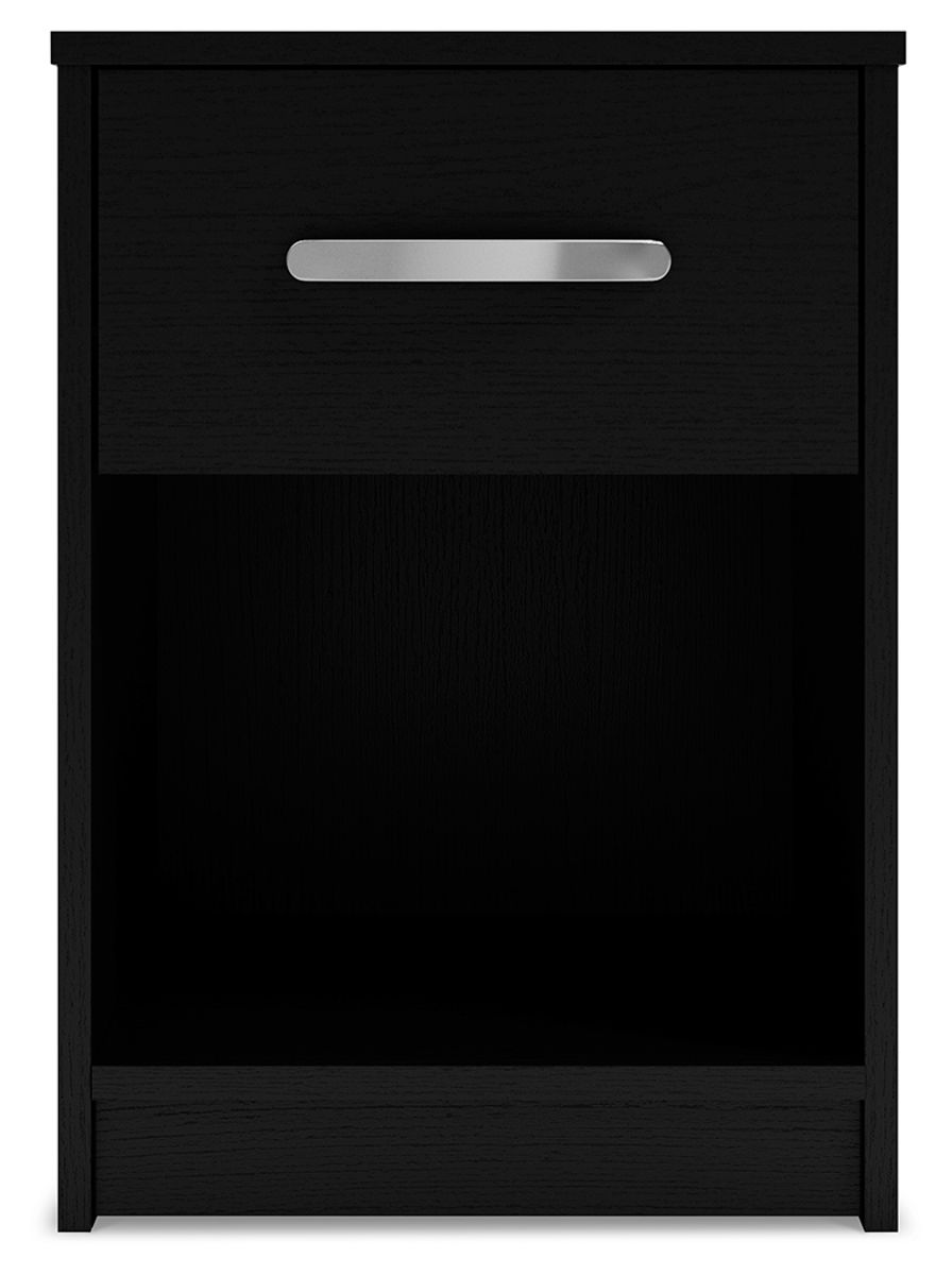 Finch - One Drawer Night Stand - 23" Height - Black - Image 4