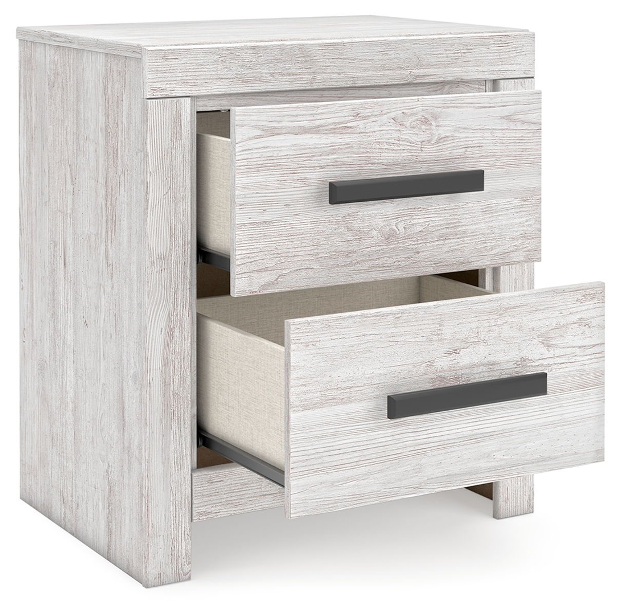 Cayboni - Two Drawer Night Stand - Whitewash - Image 6